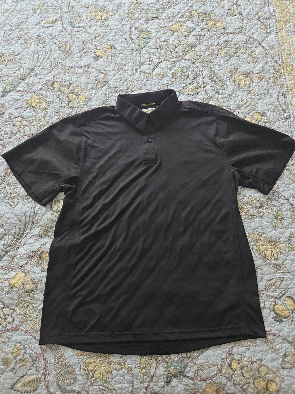 First Tactical Men’s Performance Tactical Polo – Black – Size Large Regular